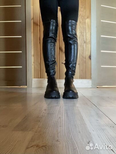 Сапоги ботфорты весенние