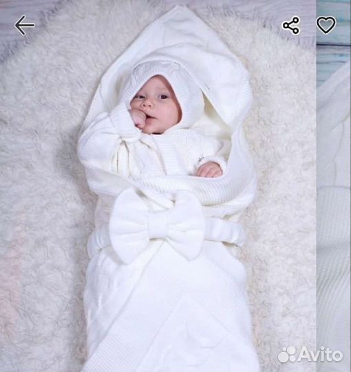 Плед детский вязаный