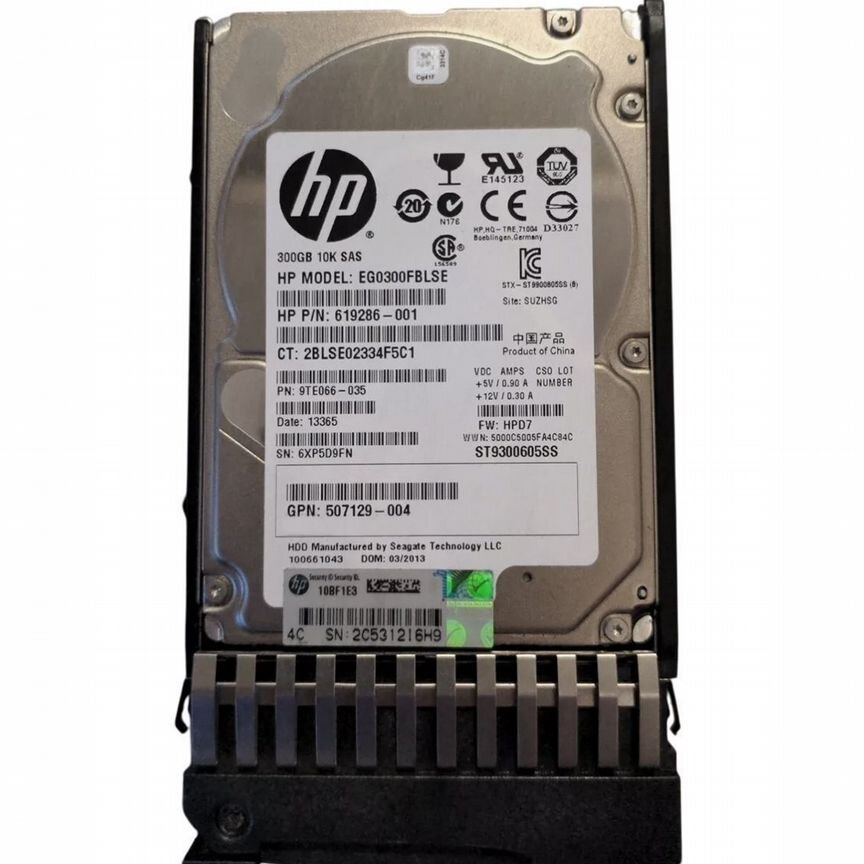 [619286-001] Жесткий Диск Hp Eg0300fblse 300gb Sas 2,5" Hdd 619286-001