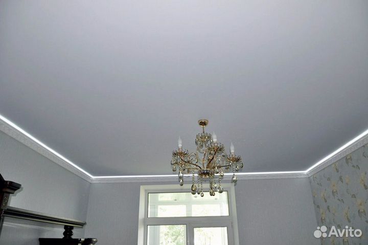 Натяжные потолки, ремонт потолков, слив воды