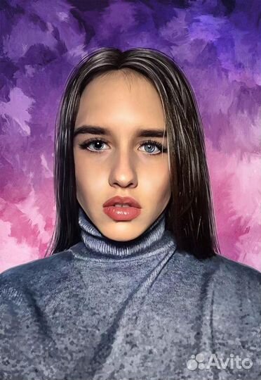 Портрет по фото Печать на холсте