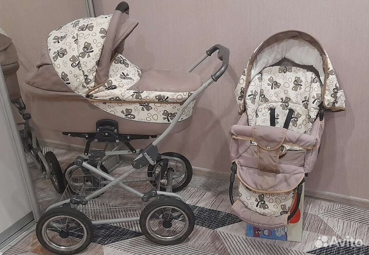 Польская коляска 2 в 1 + зимний комбинезон 0+