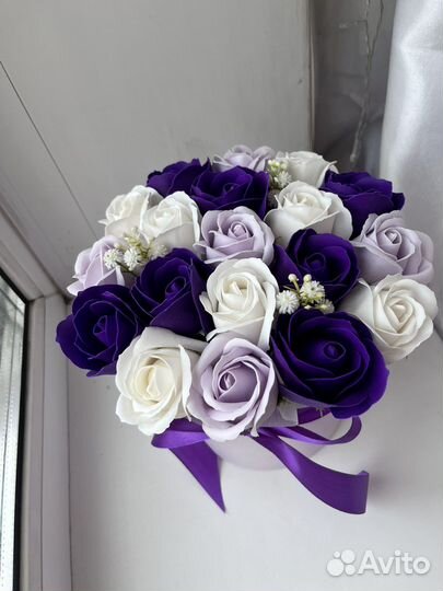 Букет из 19 мыльных роз