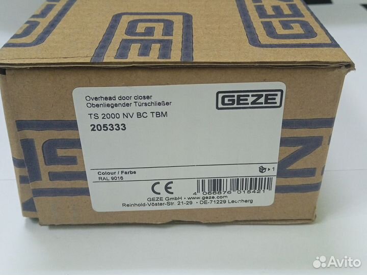 Доводчики дверей geze ts 2000 NV BC