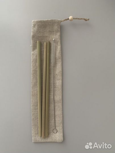 Многоразовые трубочки бамбуковые