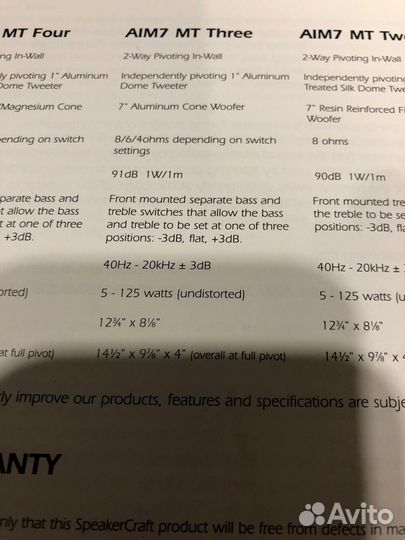 Встраиваемые колонки SpeackerCraft AIM7 MY THree