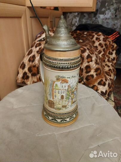 Немецкая пивная кружка Hopfen und Malz Gott erhalt