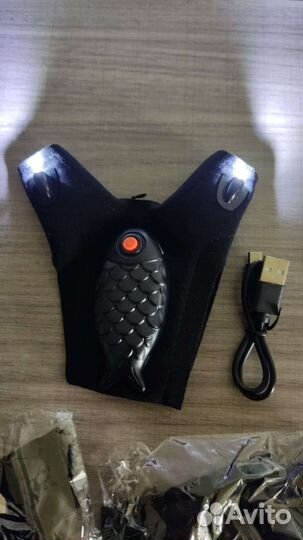 Перчатки-фонарик (на батарейках и с USB шнуром)