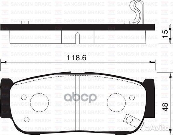 Колодки тормозные дисковые, задние SP1178 Sangs
