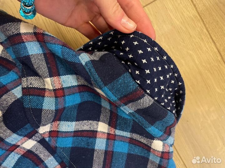 Утепленная рубашка в клетку 42-44