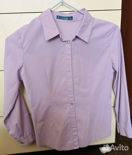 Рубашка лавандовая школьная