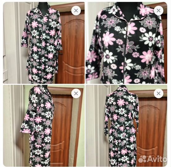 Халат женский фланелевый