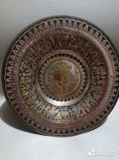 Тарелка латунь винтаж