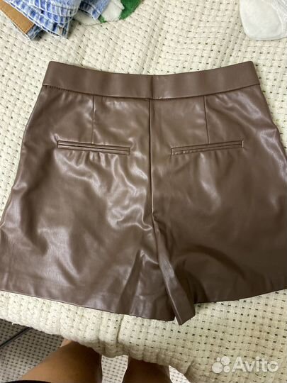 Шорты кожанные