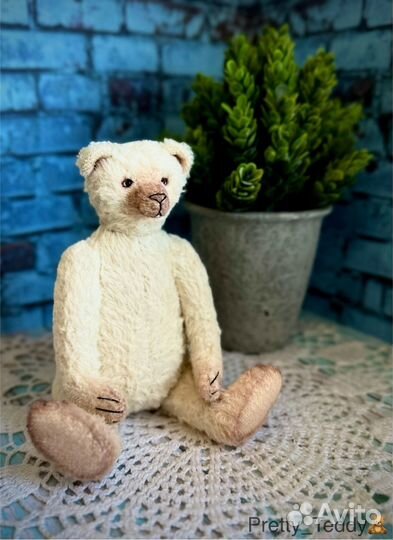 Мишка тедди косматый ручная работа