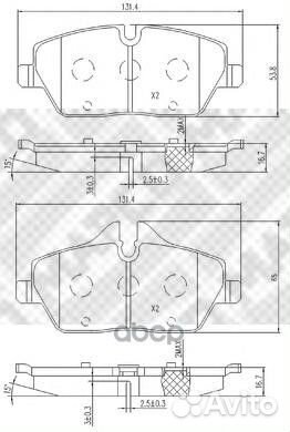 Комплект тормозных колодок дисковый тормоз 680
