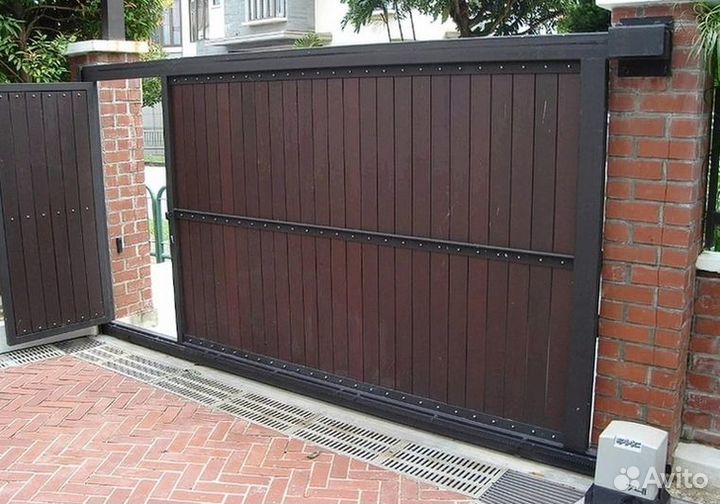 Откатные ворота с установкой