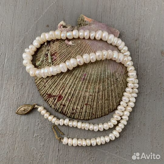 Бусы из натурального жемчуга и перламутра. Винтаж