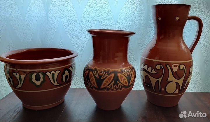 Глиняный кувшин, посуда, горшки