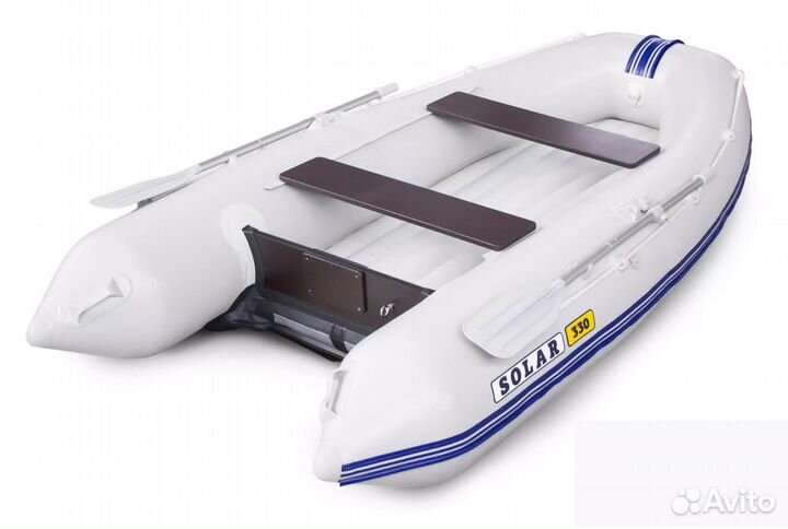 Лодка надувная Солар/Solar 330 Оптима Светло-серый