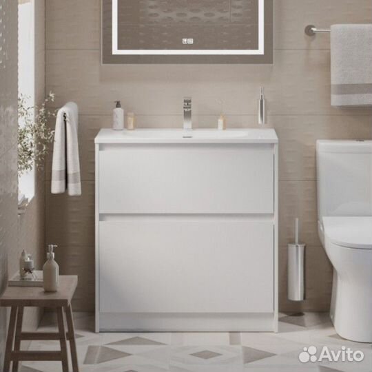 Мебель для ванной BelBagno Kraft-39-800-PIA-BB-8099-3-80 Bianco Opaco