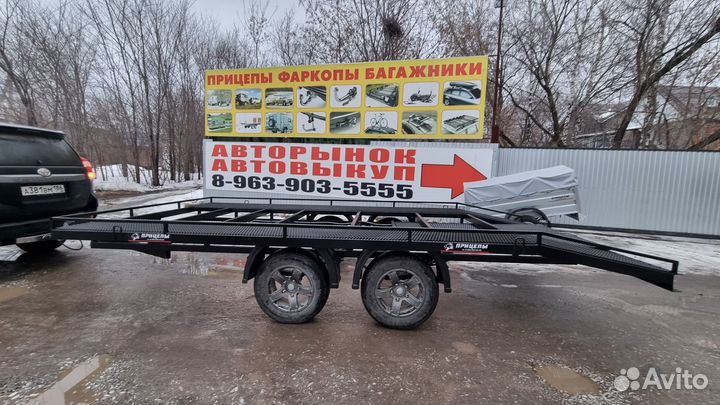 Прицеп лафет двухосный 5 на 2.5