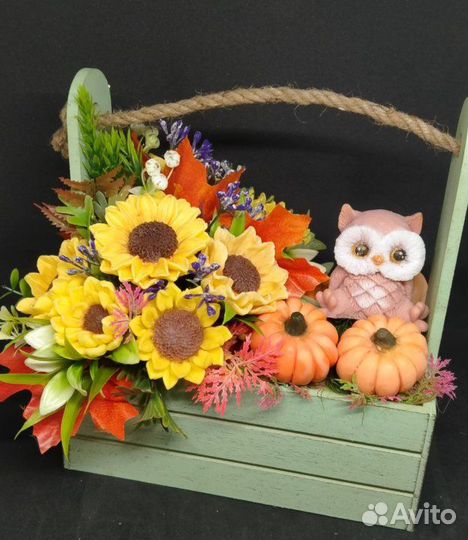 Мыльная композиция с подсолнухами