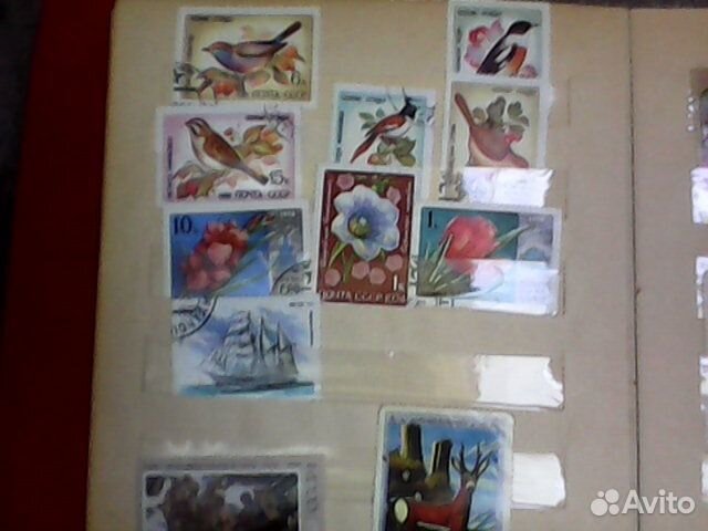 Марки с альбомом