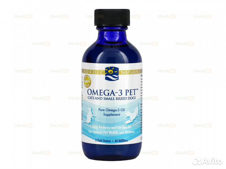 Омега-3 для питомцев, для кошек и небольших собак