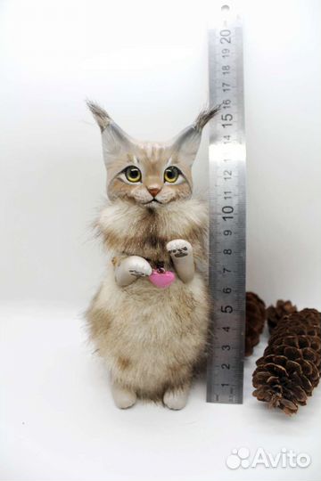 Игрушки ручной работы из полимерной глины рысь