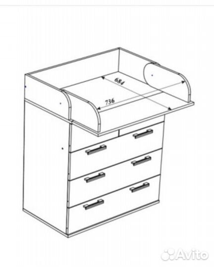Комод с пеленальным столиком