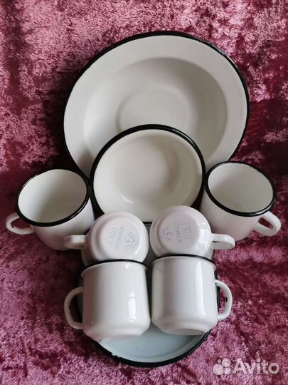 Тарелки и кружки эмаль СССР