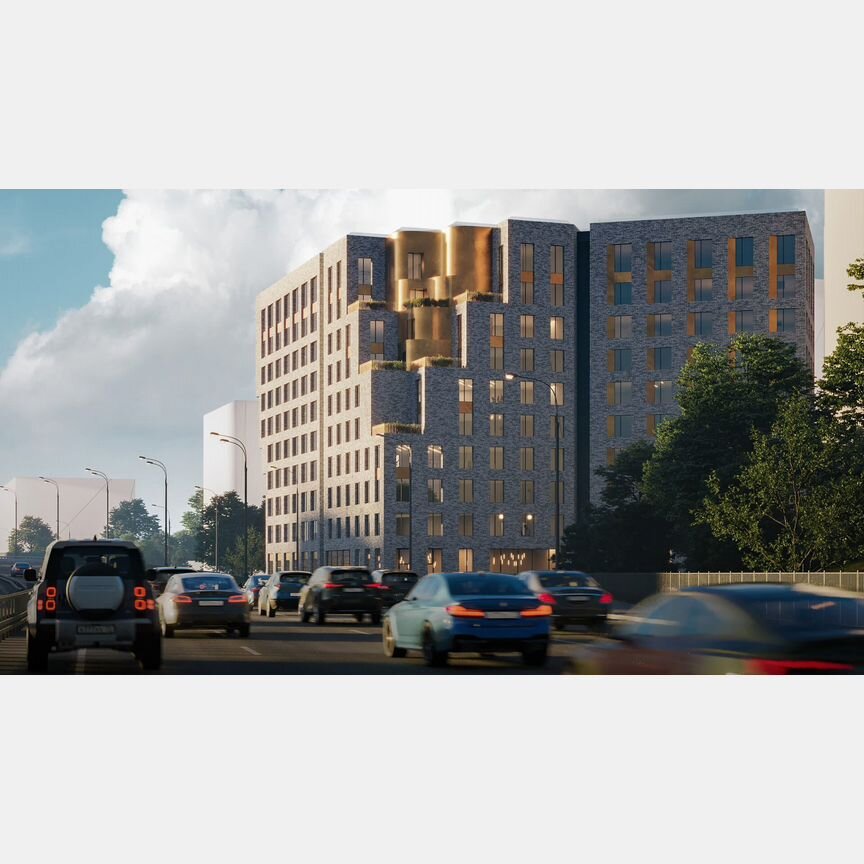 1-к. апартаменты, 43 м², 8/10 эт.