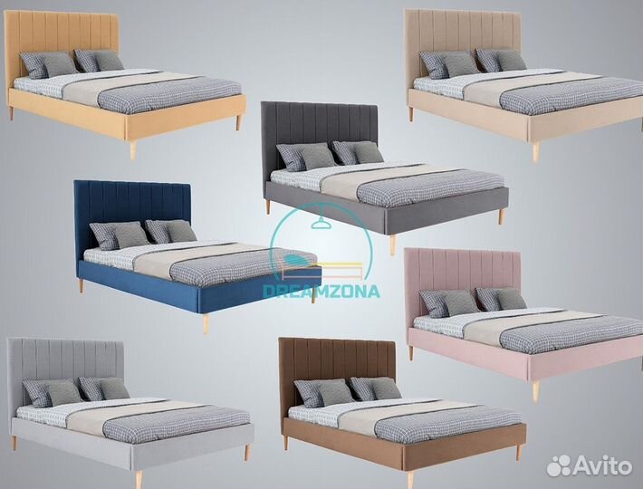 Кровать Сиера с мягким изголовьем под заказ