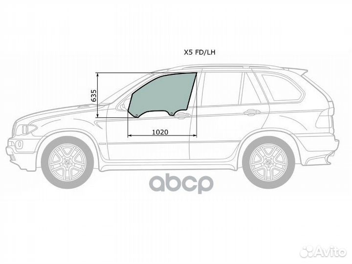 Стекло боковое опускное (Спереди/ Слева/ Цвет з