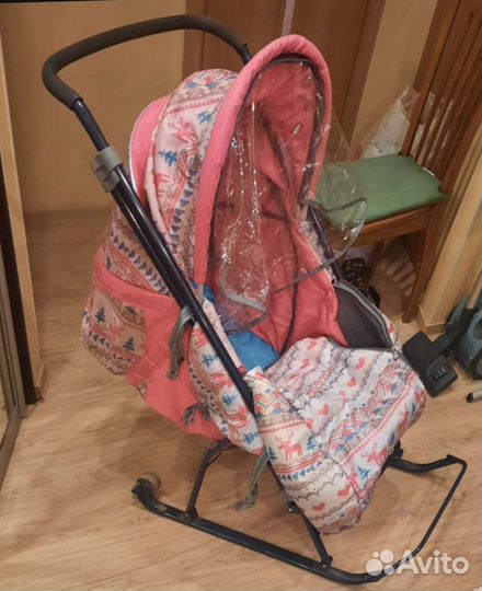 Детские санки коляска Умка