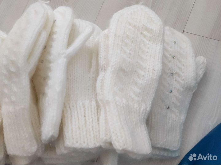 Варежки вязаные