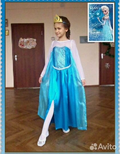 Эльза из Холодного сердца, костюм на рост 140