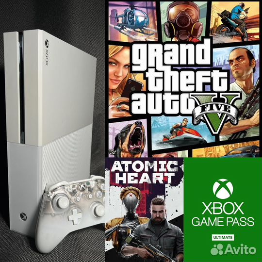 Xbox One Белый + 377 Игр