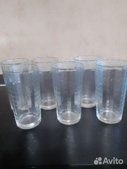 Фужер 3шт Франция. Стаканы 6шт новые