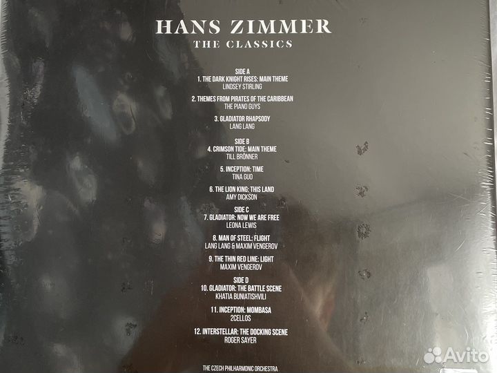 Виниловая пластинка hans zimmer THE classics