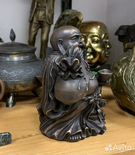 Бог богатства Хоттей, веселый Бог. Бронза