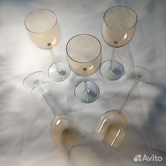 Калининское стекло, фужеры, винтаж, СССР набор 5шт