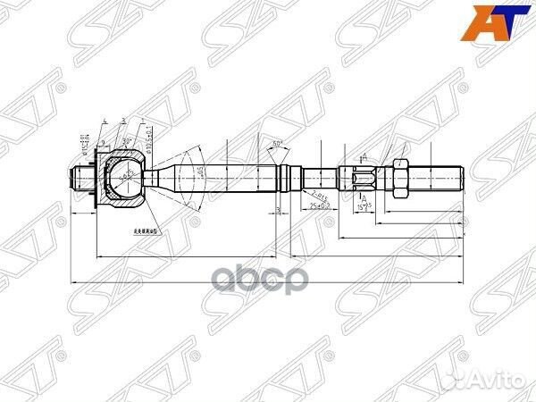 Тяга рулевая toyota RAV4 05- ST-45503-0R030 Sat