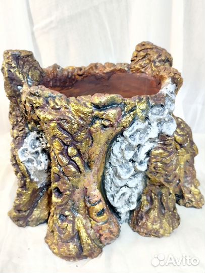 Кашпо для цветов из арт-бетона