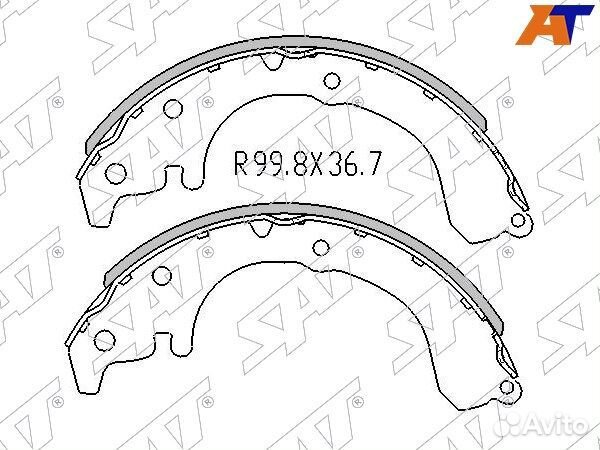Колодки тормозные барабаные toyota sprinter carib