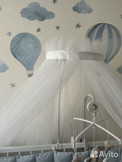 Балдахин с держателем на детскую кроватку