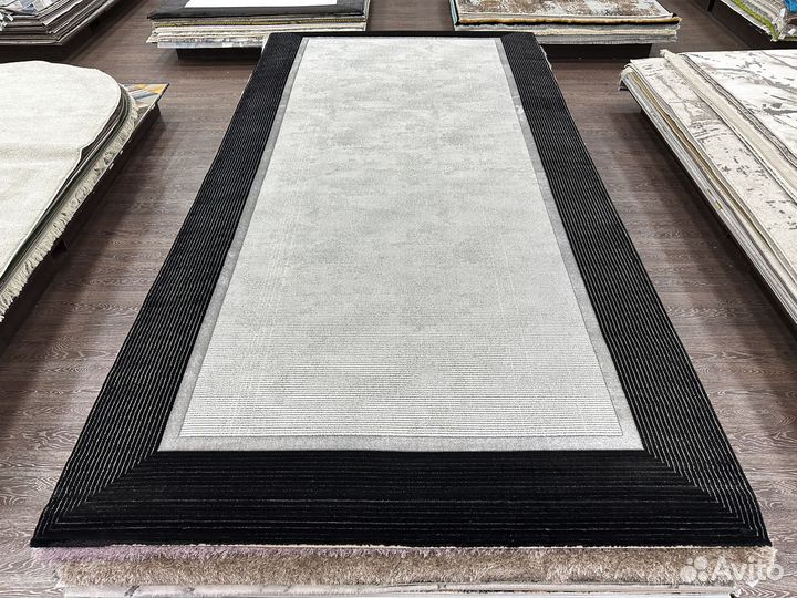 Ковер новый, черный 200х400см