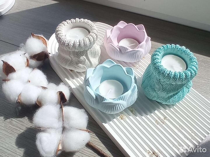 Подсвечник для чайной свечи/подсвечник мешочек