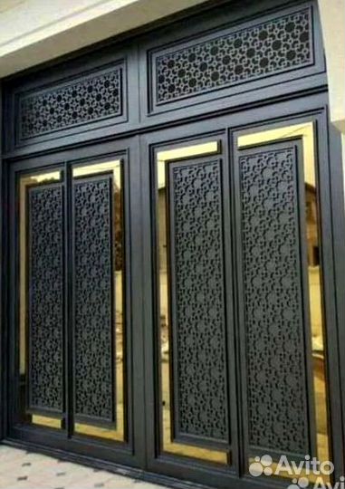 Ворота с узорами